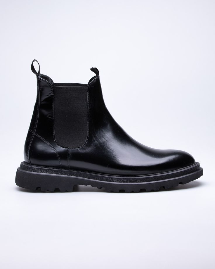 Bottines Chelsea "Chunky Style" – Cuir Noir Polished