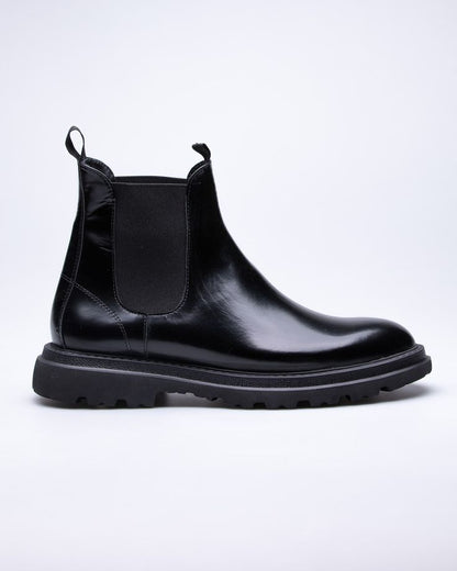 Bottines Chelsea "Chunky Style" – Cuir Noir Polished