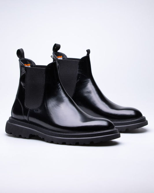 Bottines Chelsea "Chunky Style" – Cuir Noir Polished