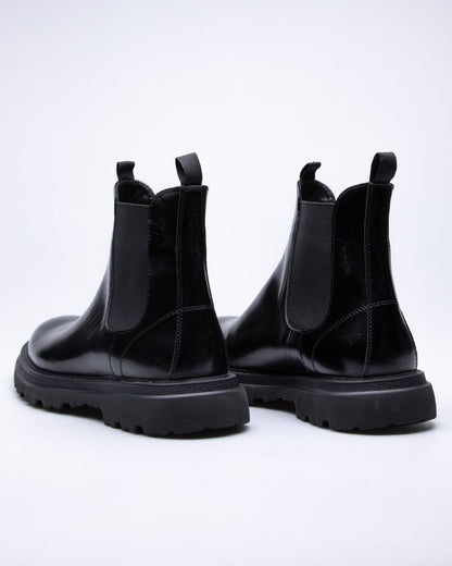 Bottines Chelsea "Chunky Style" – Cuir Noir Polished