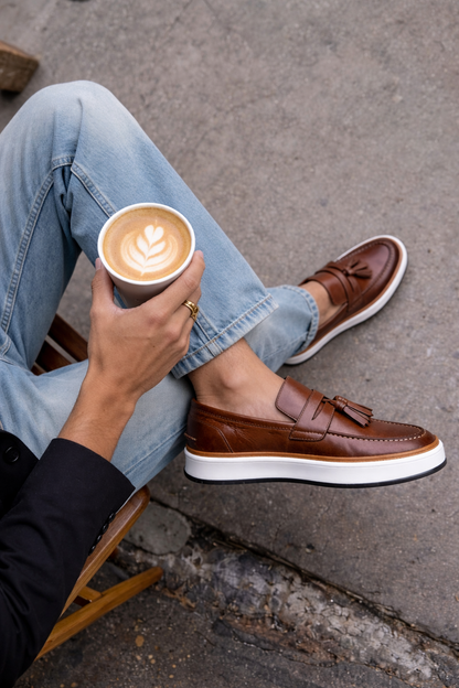 Mocassins Modernes en  Semelle Plateforme.